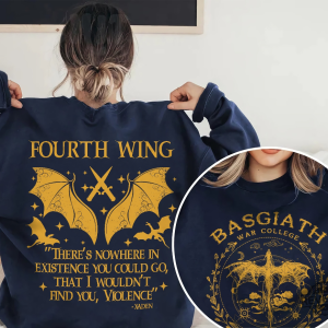 Basgiath War College Shirt, Fourth Wing Shirt, Dragon Rider Violet Sorrengail Xaden Riorson Fantasy Bookish, The Empyrean