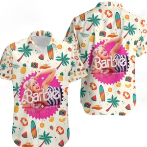 Margot Robbie Barbie hawaiian Movie Shirt, Margot Robbie Barbie 90S Y2K Vintage Retro Bootleg Sweatshirt, Barbie Film 2023 Gift For Fan