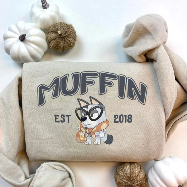 Muffin Cupcake Heeler Shirt, Bluey and Bingo Sweatshirt, Y2k Trending Sweatshirt, Crewneck Sweater, Bluey Shirt