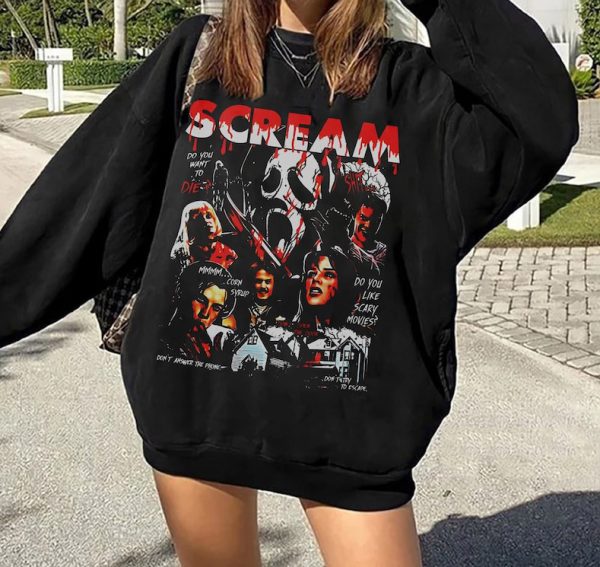 Scream Horror Movie Vintage t-Shirt | Scary Movie Scream Ghostface Fan Gifts | Unisex Tee Tank Top Sweatshirt Hoodie