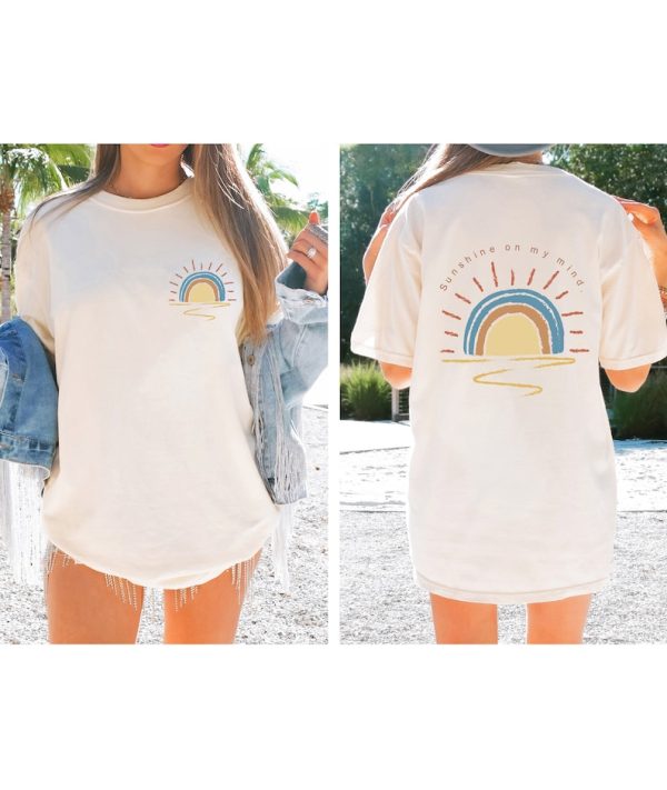 Retro Sun Shine On My Mind Shirt, Beach Shirt, Lounge, Summer Tshirt, Weekend Lake Shirt