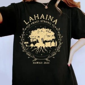 Maui Strong Shirt, Fundraiser Supportive Golden Maui Strong Shirt, Lahaina Banyan Tree T-Shirt, Lahaina Strong Shirt, Maui Wildfire Relief