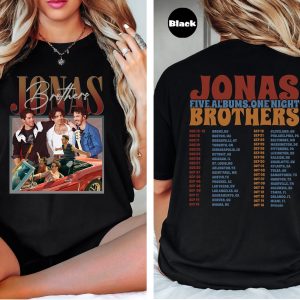 Jonas Brothers Vintage T-shirt, Jonas Five Albums One Night Tour Shirt, Jonas Brothers 2023 Tour Sweatshirt, 90’s Jonas Hoodie, Concert Tee