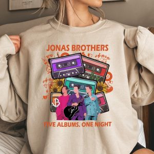 Retro Jonas Brothers Cassette Sweatshirt, Jonas Cassette Sweatshirt, Jonas Brothers Merch, 5 Albums 1 Night Tee, Jonas The Eras Tour 2023