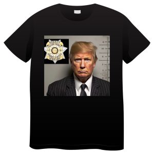 Trump Mug Shot, Trump 2024, Free Trump, Make America Great Again, American Flag T-Shirt