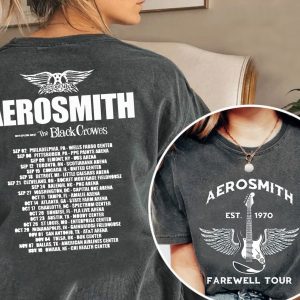 Aerosmith Farewell Tour 2023 Shirt, Rock Music Shirt, Rock Band Concert Tour Shirt, 2023 – 2024 Peace Out Tour Shirt, The Black Crowes Time