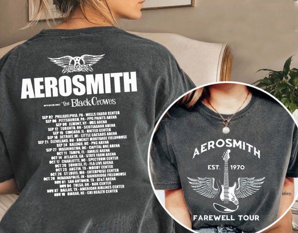 Aerosmith Farewell Tour 2023 Shirt, Rock Music Shirt, Rock Band Concert Tour Shirt, 2023 – 2024 Peace Out Tour Shirt, The Black Crowes Time