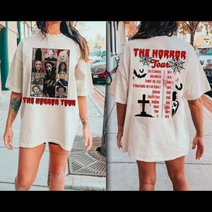 Two-sided Vintage Halloween Characters The Horror Tour Shirt, Two-sided Retro The Horror Tour Shirt