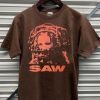 Vintage Saw Reverse Bear Trap movie promo tee, SAW Movie Vintage 90s T Shirt, Saw Horror Movie T Shirt