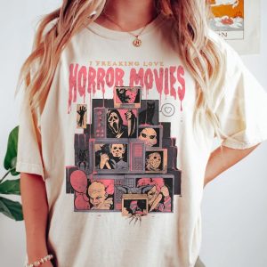 Retro Horror Movies Comfort Colors Shirt, Halloween Shirt, Vintage 90s Halloween Movies, Halloween Sweatshirt, Family Holiday Spooky Shirt