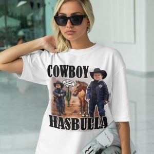 Hasbulla Cowboy Shirt, Retro 90s Graphic Tee, Mini Khabib T-Shirt, Vintage Bootleg, Trending Tiktok, Streetwear Fashion, Meme Funny Shirt