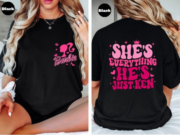 She’s Everything He’s Just Ken Shirt, I Am A Barbi Doll Pocket Tshirt, Doll Movie 2023 Sweatshirt, Pink Doll Hoodie, Pink Girl Barbie Outfit