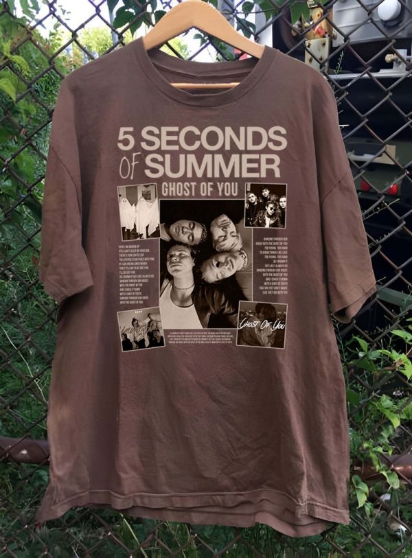 5 Seconds Of Summer Music Shirt, 5SOS Album Vintage Graphic 90s, 5SOS Show World Tour 2023, Gift For Fan, Unisex Shirt