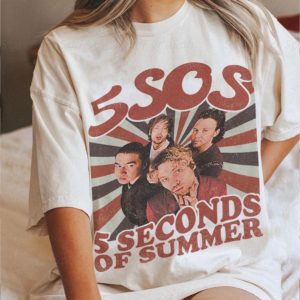 5SOS Funny Shirt, 5 Seconds Of Summer Shirt, Vintage The Show 2023 Tour 5 Seconds Of Summer Sweatshirt, 5SOS Comfort Color Shirt, 5SOS Gift