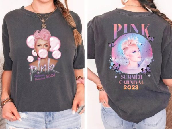 P!nk Summer Carnival 2023, Trustfall Album Tee, Pink Singer Tour, Music Festival Shirt, Concert Apparel, Pink Music Clothing