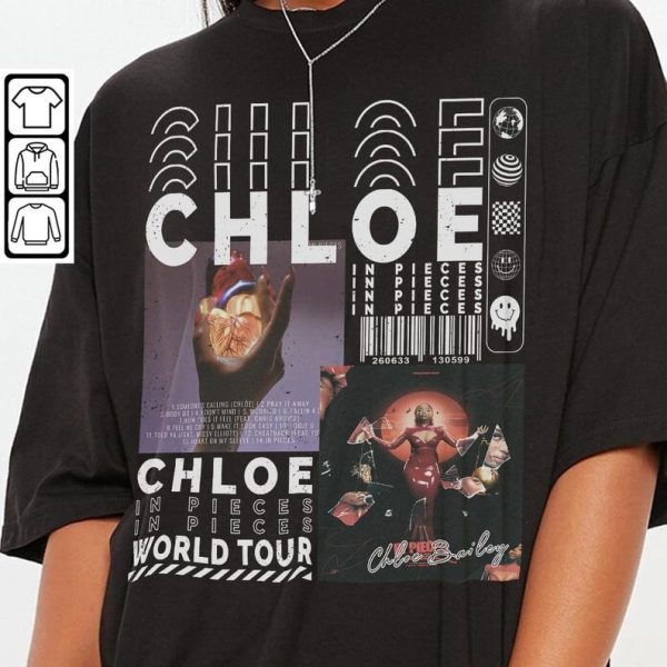 Chloe Bailey Music Shirt, Sweatshirt Y2K Merch Vintage Chlöe The In Pieces Tour 2023 Album In Pieces Graphic Tee 90s Hoodie