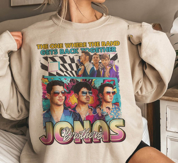 Jonas Brother Vintage Shirt, Trendy Music Band Long Sleeve Unisex T-shirt