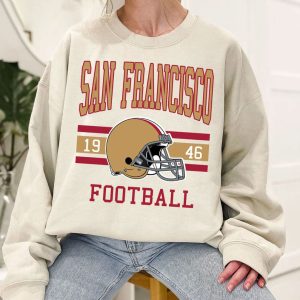 Vintage San Francisco Football Crewneck Sweatshirt, San Francisco Football Sweatshirt, San Francisco Football Gift, Niners Sweatshirt, Football Fan Gifts