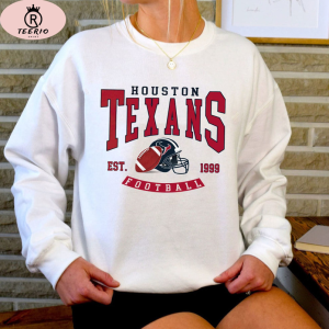 Houston Texans Est 1999 Football Sweatshirt, Sunday Funday Gameday Tailgater Sports Fan College Gift Texas HOU TX