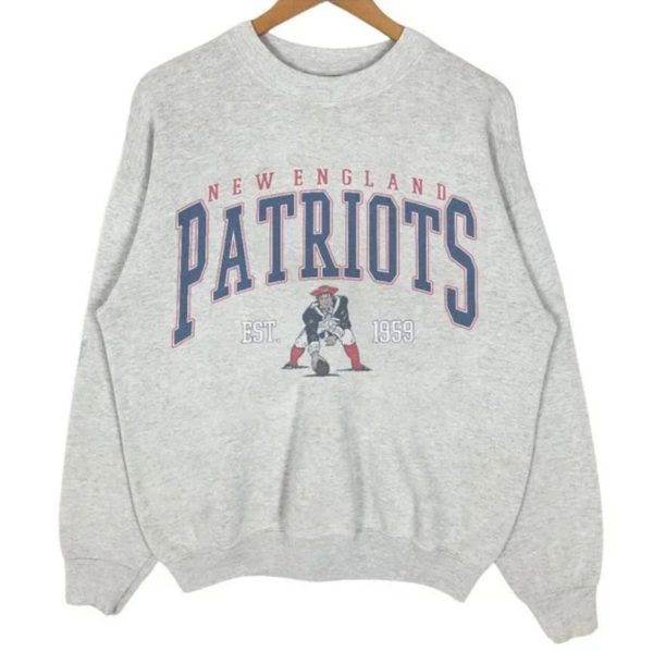 Vintage New England Football Crewneck Sweatshirt, NFL New England Partiots Football T-Shirt, New England Game Day Hoodie Plus Size