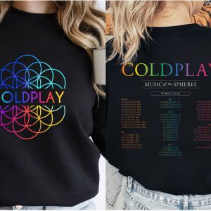 Vintage Coldplay 2 Side T-Shirt, Music of the spheres World Tour Shirt, Coldplay Tour 2023 Shirt, Coldplay Gift Shirt, Coldplay Music Shirt