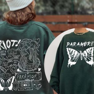 Paramore Tattoo Shirt, Vintage Paramore Tour Shirt, Paramore Tour 2023 Shirt, Paramore Doodle Shirt, Riot Shirt , Music Tour Shirt