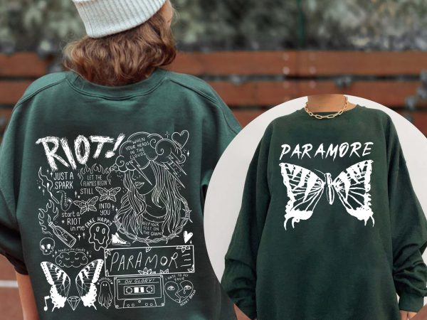 Paramore Tattoo Shirt, Vintage Paramore Tour Shirt, Paramore Tour 2023 Shirt, Paramore Doodle Shirt, Riot Shirt , Music Tour Shirt