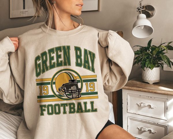 Green Bay Packers Football Shirt  Vintage Green Bay Shirt Oversized Retro Green Bay Shirt Gift For Friend Gift For Her