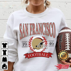 San Francisco Football Sweatshirt, Vintage Style San Francisco Football Crewneck, Football Sweatshirt, Niners Sweatshirt, Football Fan Gifts