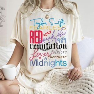 Vintage Taylor The Eras Tour 2023 Shirt, Taylor Album Logo 2023 Shirt, Swiftie Merch, Vintage The Eras Tour 2023, Midnights Concert Shirt