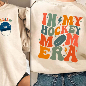 In My Hockey Mom Era Including Custom Name, Hockey Mom Sweatshirt, High School Hockey, Sports Mom Shirt, Hockey Mom Gift, Game Day Tee