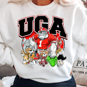 Georgia Bulldogs Shirt, UGA University Of Georgia Short Sleeve Sweatshirt