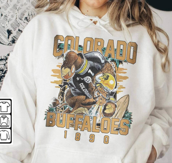 Colorado Buffaloes Shirt, Vintage Buffaloes Football Sweatshirt Long Sleeve