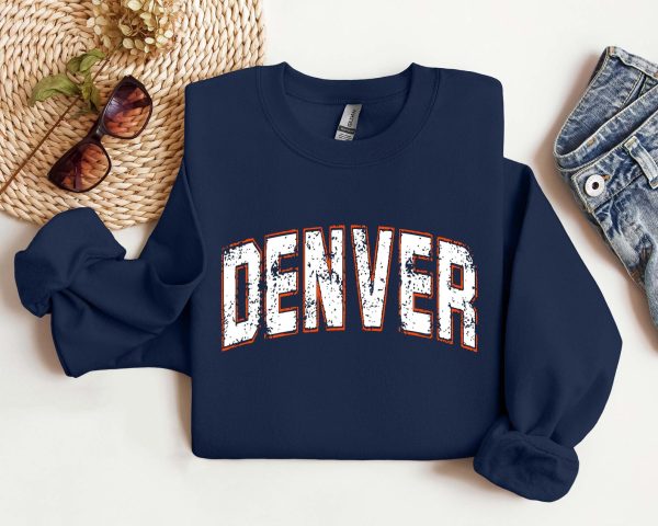 Denver Football Sweatshirt, Denver Football Shirt, Vintage Denver Football Sweatshirt, Denver Crewneck, Denver Fans Gift, Football Sweate