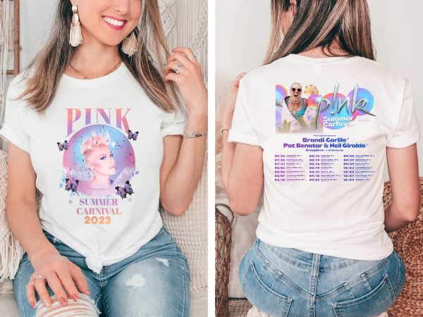 P!nk Summer Carnival 2023, Trustfall Album Tee, Pink Singer Tour, Music Festival Shirt, Concert Apparel, Tour Shirt, Pink Music Clothing