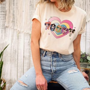 Newjeans Kpop Shirt, Newjeans Get Up Album Powerpuff Member Shirt, Newjeans Vintage Retro Graphic Music Gifts Fan Newjeans Kpop Shirt