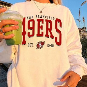 San Francisco Football Sweatshirt, Vintage Style San Francisco Football, Football shirt, Niners Sweatshirt, Football Fan