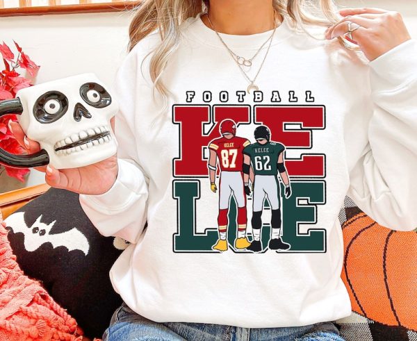 Jason Kelce Travis Kelce Shirt, Kelce Football Fan Sweatshirt, Jason Kelce Hoodie, Travis Kelce Fan Gift, Kelce Fan Game Day T-Shirt