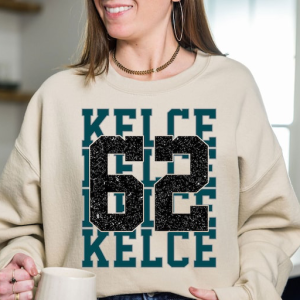 Jason Kelce Shirt, Philadelphia Football Sweatshirt, Jason Kelce 62 T-Shirt, Vintage Kelce Philly Football Shirt, American Football Fan Gift