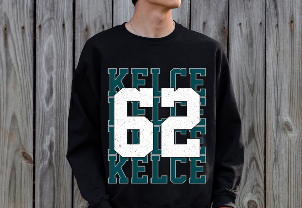 Jason Kelce Shirt, Philadelphia Football Sweatshirt, Jason Kelce 62 T-Shirt, Vintage Kelce Philly Football Shirt, American Football Fan Gift