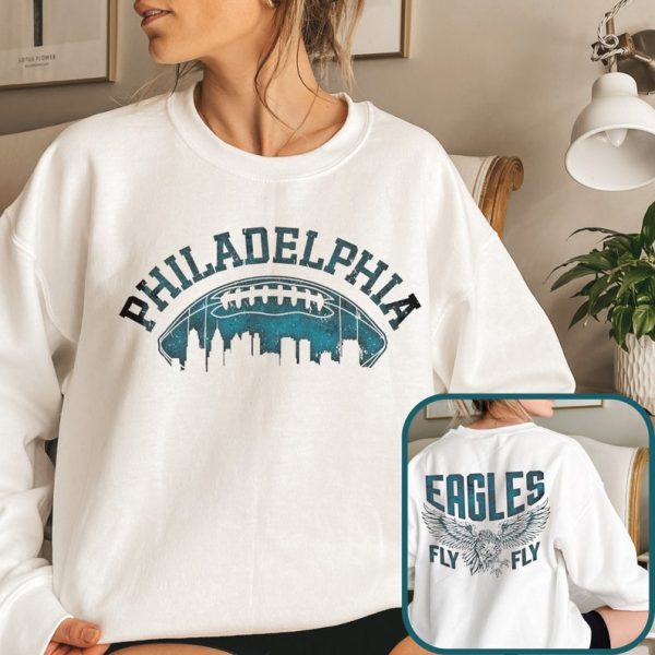 Philadelphia Football Sweatshirt.Philadelphia Eagles Sweatshirt.Philadelphia Eagles.Philadelphia Eagles Shirt.Fly Eagles Fly.Philly Football