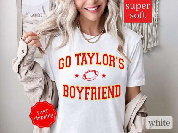 Go Taylors Boyfriend Sweatshirt, Travis and Taylor, Taylors Version Shirt, Trendy Oversized Sweatshirt for Football Season, KC Football