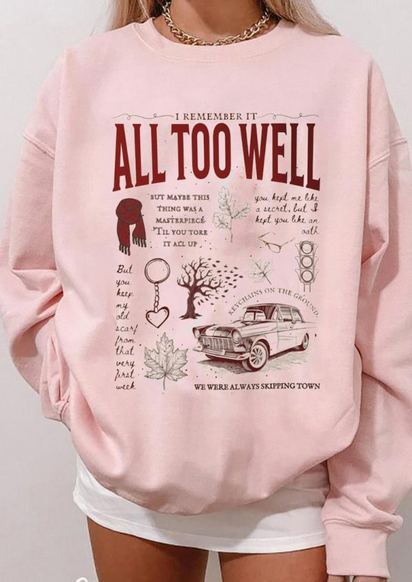 All To Well T-shirt, The Tour 2023 Shirt, Vintage Taylor The Eras Tour 2023 Tshirt, Y2k Midnights Rain Tee, Taylor Swiftie Merch