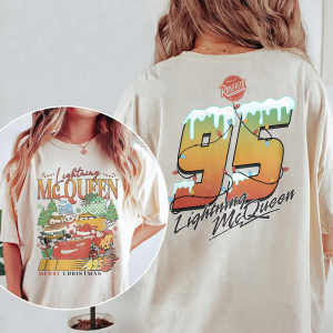 Lightning Mcqueen Christmas Double Side Shirt, Disney Cars Christmas Shirt, Cars Land Christmas Shirt, Disneyland Christmas Shirt