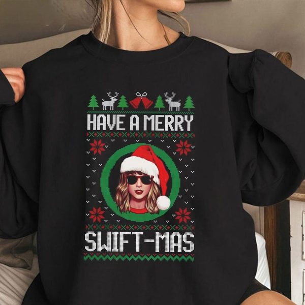 Have A Merry Swiftmas Sweatshirt, Swift Christmas Shirt, Tay-lor Family Shirt, TS Fan Gift, Ugly Christmas Sweatshirt, Eras Concert Merch