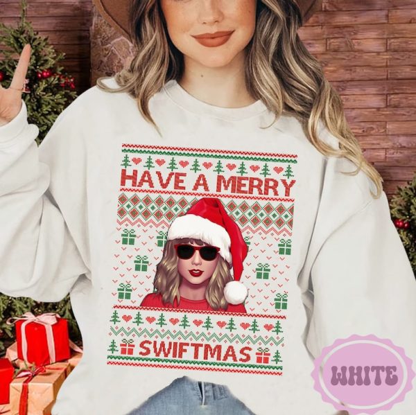 Have A Merry Swiftmas Sweatshirt, Swift Christmas Shirt, Tay-lor Family Shirt, TS Fan Gift, Ugly Christmas Sweatshirt, Eras Concert Merch