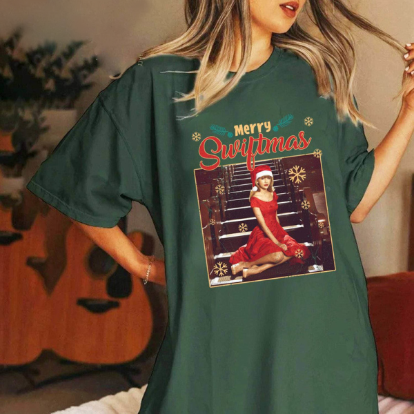 Merry Swiftmas Shirt, Taylor Chirstmas Crewneck Unisex T Shirt