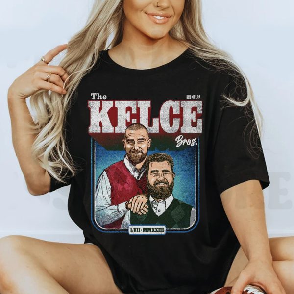 Jason Kelce & Travis Kelce Bros T-Shirt, Football Fan Sweatshirt