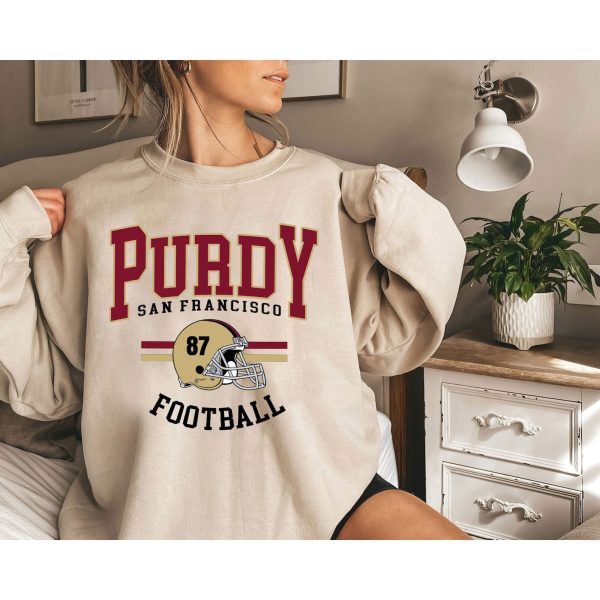 Brock Purdy San Francisco Football Sweatshirt, Vintage San Francisco Football Crewneck, San Francisco City Shirt, Brock Purdy Sweatshirt