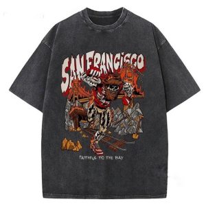 NFL San Francisco 49ers Skull Printed Shirt Cosplay The Bay